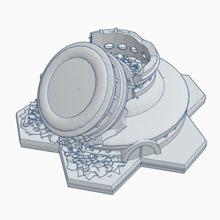 sci fi harap bina 6 altıgen temel sfrhb006 savaş oyunu dövme mağaza arazi 6mm Battletech 3d print model - Mito3D