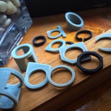 geometric rings jewellery 3d print model - Mito3D