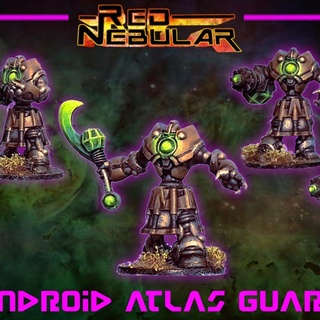 android atlas guard red nebular Tabletop Characters & Creatures Sci-Fi Universe Store retro robot skeleton space scifi elite 3d print model - Mito3D