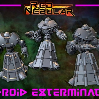 android exterminators red nebular Tabletop Characters & Creatures Fantasy Universe Store retro robot heavy scifi jetpack 3d print model - Mito3D