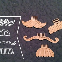 movember moustache peignes jardin 3d print model - Mito3D