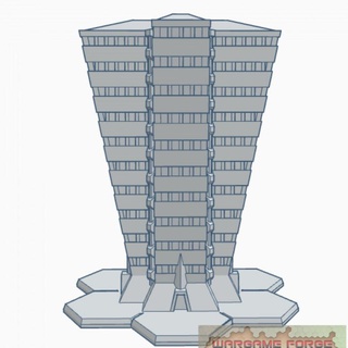 sci fi Gebäude 18 verhexen Base sfhb018 Kriegsspiel Schmiede Geschäft Terrain 6mm Battletech 3d print model - Mito3D