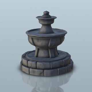 classic fountain - age sigmar bolt action flames war scenery terrain wargame modern hartolia miniatures Tabletop 3D Printable Terrain Store Fantasy accessory building fdm medieval rings lord resin middle sceneries pf 3d print model - Mito3D