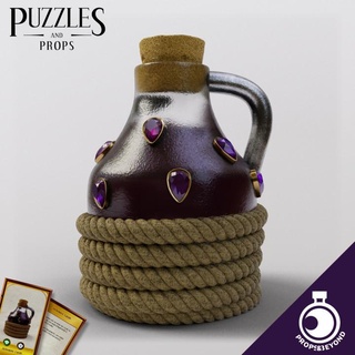 alchemists carafe props&beyond accessory ancient bottle card container dragons dungeons epic fantasy gaming gift item master medieval prop roleplay rpg toy warhammer magic cosplay props supportless flask tabletop puzzles real beyond size d&d potion dnd jug alchemy dm 5e stat representation gm gamemaster wondrous in-game 3d print model - Mito3D