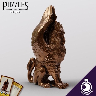 figurine wondrous power - bronze griffon props&beyond accessory ancient animal card dragons dungeons epic fantasy gaming gift item master medieval prop roleplay rpg toy warhammer magic cosplay props supportless tabletop puzzles real beyond size d&d dnd dm griff gryphon 5e stat representation gm gamemaster gryph in-game 3d print model - Mito3D