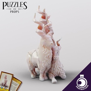 figurine wondrous power - ivory goats props&beyond accessory ancient card dragons dungeons epic fantasy gaming gift item master medieval prop roleplay rpg toy warhammer magic cosplay props goat supportless tabletop puzzles real beyond size d&d dnd dm 5e stat representation gm gamemaster in-game 3d print model - Mito3D