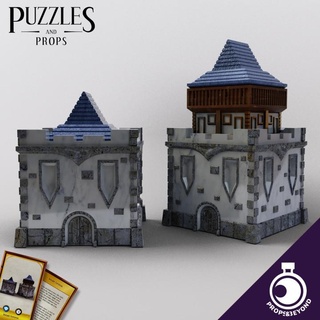 instant fortress props&beyond accessory ancient building card dragons dungeons epic fantasy gaming gift item master medieval prop roleplay rpg toy warhammer magic cosplay props articulated supportless tabletop puzzles pocket movable fort real beyond size d&d dnd dm 5e stat representation gm gamemaster wondrous in-game 3d print model - Mito3D