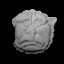 plaque depicting lion's face british museum london scan 3d print model - Mito3D