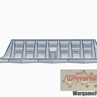 military building 5 hex base armored bunker milhb005 wargame forge Store terrain 6mm battletech 3d print model - Mito3D