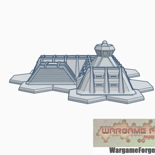 military building 6 hex armored command bunker milhb006 wargame forge Store terrain 6mm battletech 3d print model - Mito3D