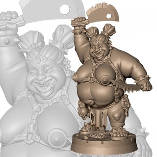 torture officer queen willy kao Tabletop Characters & Creatures Fantasy Universe Store knife evil curvy fat prison meaty 3d print model - Mito3D