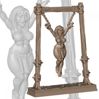 pendaison prisonnier femelle Willy table personnages créatures fantaisie univers boutique nsfw torture afficher 3d print model - Mito3D