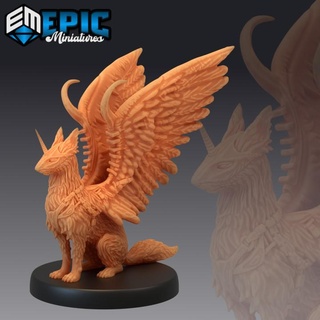 sky dog guard winged canine cloud guardian epic-miniatures Tabletop Characters & Creatures Fantasy Universe Store fantasy medieval monster rpg warhammer sla flying enemy tabletop dungeon dnd pathfinder npc pre-supported supported pre 3d print model - Mito3D