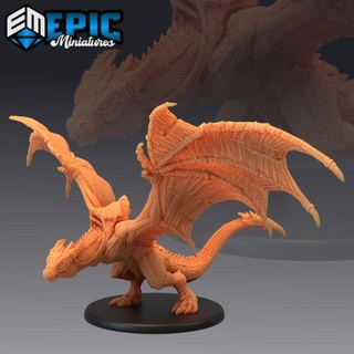 draconic wyvern mount bulky dragon flying fire drake epic-miniatures Tabletop Characters & Creatures Fantasy Universe Store fantasy medieval monster rpg warhammer sla enemy tabletop dungeon dnd pathfinder saddle npc pre-supported supported pre 3d print model - Mito3D