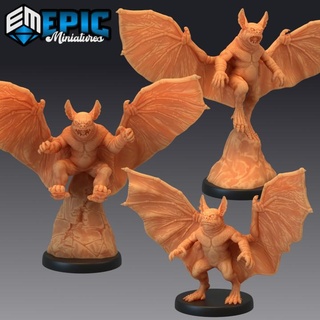 homunculus set artificial bat creature manmade abomination chimera epic-miniatures Tabletop Characters & Creatures Fantasy Universe Store fantasy medieval monster rpg warhammer sla flying enemy tabletop dungeon dnd winged pathfinder npc pre-supported attacking supported pre 3d print model - Mito3D