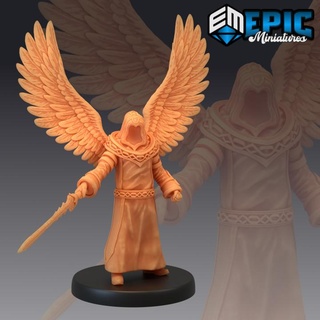 warrior angel commanding lower celestial heavenly soldier epic-miniatures Tabletop Characters & Creatures Fantasy Universe Store fantasy medieval monster rpg warhammer sla enemy tabletop dungeon dnd pathfinder npc pre-supported supported pre 3d print model - Mito3D