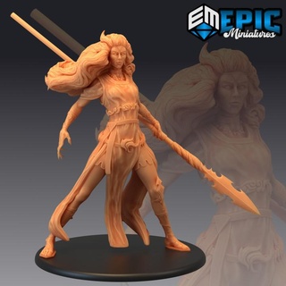 cloud giantess attacking female sky giant heavenly titan epic-miniatures Tabletop Characters & Creatures Fantasy Universe Store fantasy medieval monster rpg warhammer sla enemy tabletop dungeon dnd pathfinder npc pre-supported supported pre 3d print model - Mito3D