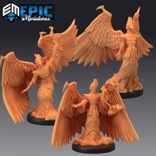 dominion angel set dark cloud celestial fallen smoke guardian epic-miniatures Tabletop Characters & Creatures Fantasy Universe Store fantasy medieval monster rpg warhammer sla enemy tabletop dungeon dnd pathfinder npc pre-supported supported pre 3d print model - Mito3D