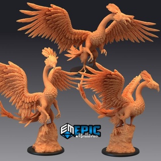 peacock griffin set exotic gryphon rare flying hybrid encounter epic-miniatures Tabletop Characters & Creatures Fantasy Universe Store fantasy medieval monster rpg warhammer sla enemy tabletop dungeon dnd pathfinder npc pre-supported supported pre 3d print model - Mito3D