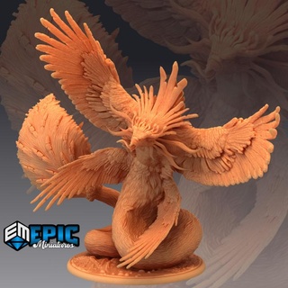 parrot storm god exotic jungle deity flying serpent epic-miniatures Tabletop Characters & Creatures Fantasy Universe Store fantasy medieval monster rpg warhammer sla enemy tabletop dungeon dnd winged pathfinder npc pre-supported supported pre 3d print model - Mito3D
