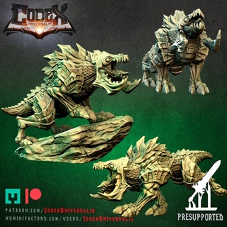 lurker hounds pack codex universalis Tabletop Characters & Creatures Fantasy Universe Store dark forest monster tree base map deep ravager tracker cursed carnivore presupported battlemap praetor kholnarox lurcker hpund codexunversalis 3d print model - Mito3D