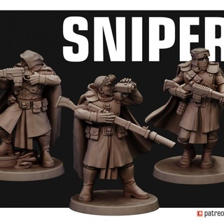 deserto falcões snipers jukko tampo mesa personagens criaturas loja guarda miniatura scifi infantaria jogo guerra escuro peregrino vermelho 3d print model - Mito3D