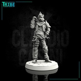 0059 male post apocalyptic sci-fi punk claudio casini art Tabletop Characters & Creatures human 3d print model - Mito3D