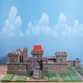 Komplett Schloss 25mm Base Minis gitterbasiert Florian zufällig Tischplatte 3D druckbar Terrain Ritter Fort Verlies Gitter medival 3d print model - Mito3D