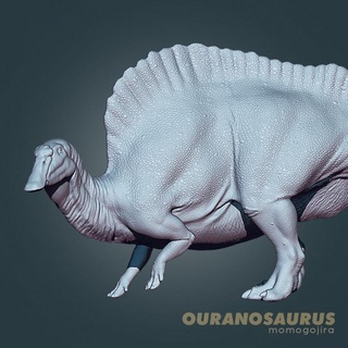 Ouranosaurus nigeriensis ölçek Dinozor şekil Momo oyuncaklar oyunlar hayvan yaratık rakamlar heykelcik Jurassic model minyatür paleontoloji Hadrosaur 3d print model - Mito3D