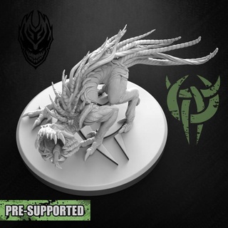lingart monster grinning god Tabletop Characters & Creatures 3d demon stl creature dark detailed dragon fantasy horror lizard miniature 3dprint dungeon dnd tribe ttrpg presupported aberrant 3d print model - Mito3D