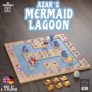 mermaid lagoon complete boardgame florian azar Board Games Store children fantasy fish game kids sea water gameboard 3d print model - Mito3D