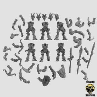 thri-kreen multipart kit pre supported duncan shadow Tabletop accessories Store bug fantasy insect dungeonsanddragons ant dnd folk tabletopgames ttrpg presupported darksun thrikreen 3d print model - Mito3D