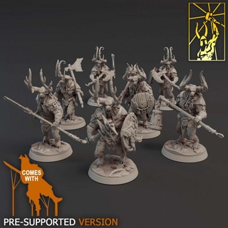 gloomvale beastman titan forge miniatures Tabletop Characters & Creatures Fantasy Universe Store battle beast soldier trooper war warrior wargame chaos regiment gorge 3d print model - Mito3D