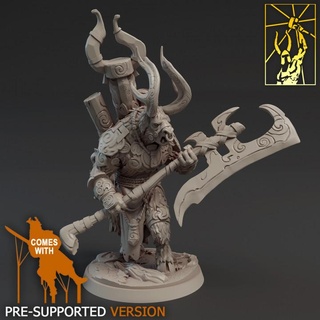 gloomvale guard titan forge miniatures Tabletop Characters & Creatures Fantasy Universe Store battle leader wargames warrior hammer champion chaos beastman warbos 3d print model - Mito3D