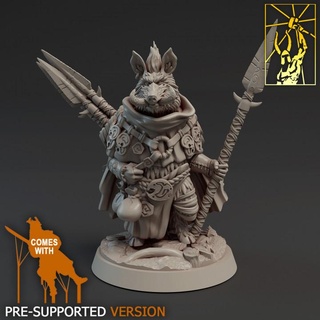 gloomvale skirmisher titan forge miniatures Tabletop Characters & Creatures Fantasy Universe Store beast fantasy spear trooper wargames hunter wargame chaos hog spearman 3d print model - Mito3D