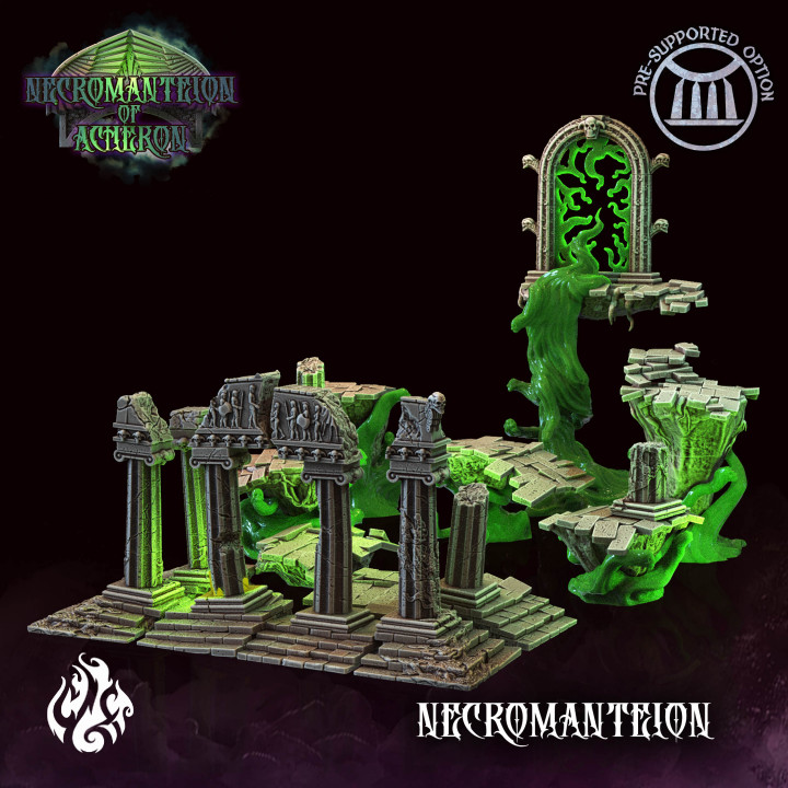 necromanteion acheron crippled god foundry  Tabletop Tabletop accessories Tabletop 3D Printable Terrain Tabletop Store Tabletop 3D Printable Terrain Fantasy Terrain fantasy god rpg temple undead gate patreon ruins souls dnd foundry crippled cgf acheron necromanteion  3D print model - Mito3D