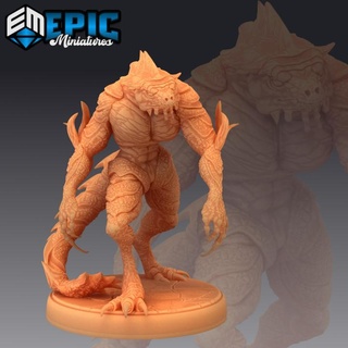 seafolk brute water folk race ocean & sea encounter epic-miniatures Store fantasy medieval monster rpg warhammer sla enemy tabletop dungeon dnd pathfinder npc pre-supported supported pre 3d print model - Mito3D