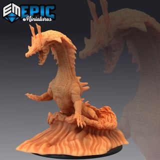 ocean terror emerging sea & water encounter underwater creature epic-miniatures Store fantasy medieval monster rpg warhammer sla enemy tabletop dungeon dnd pathfinder npc pre-supported supported pre 3d print model - Mito3D