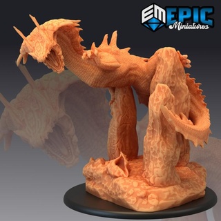 ocean terror swimming sea & water encounter underwater creature epic-miniatures Store fantasy medieval monster rpg warhammer sla enemy tabletop dungeon dnd pathfinder npc pre-supported supported pre 3d print model - Mito3D