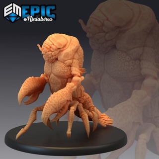 lobster folk humanoid sea creature underwater ocean encounter epic-miniatures Store fantasy medieval monster rpg warhammer water sla enemy tabletop dungeon dnd pathfinder npc pre-supported supported pre yurian 3d print model - Mito3D