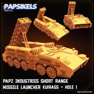 papz industries short range missile launcher papsikels miniatures Tabletop Characters & Creatures Sci-Fi Universe Vehicles Machines Store vehicle missle 3d print model - Mito3D