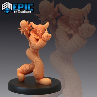 horror clown bomb scary circus encounter epic-miniatures Tabletop Characters & Creatures Store fantasy medieval monster rpg warhammer sla enemy carnival tabletop dungeon dnd pathfinder npc pre-supported supported pre 3d print model - Mito3D