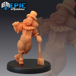 horror clown axe scary circus encounter epic-miniatures Tabletop Characters & Creatures Store fantasy medieval monster rpg warhammer sla enemy carnival tabletop dungeon dnd pathfinder npc pre-supported supported pre 3d print model - Mito3D