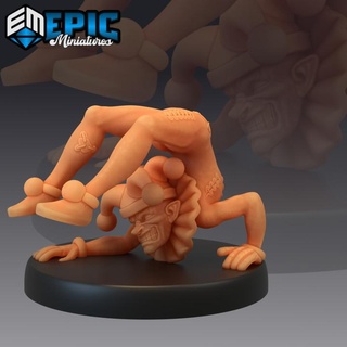 horror clown gymnast scary circus encounter epic-miniatures Tabletop Characters & Creatures Store fantasy medieval monster rpg warhammer sla enemy carnival tabletop dungeon dnd pathfinder npc pre-supported supported pre 3d print model - Mito3D
