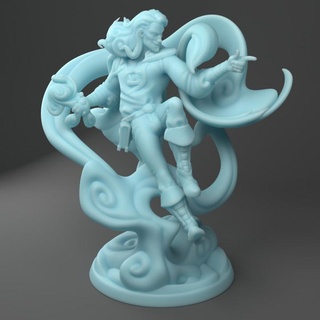 esteban wizard twin goddess miniatures Tabletop Characters & Creatures Fantasy Universe Store magic illusionist dnd handsome 3d print model - Mito3D
