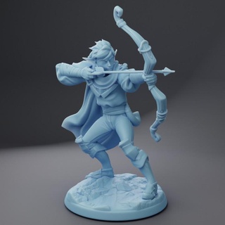 velwyn elfique ranger double déesse miniatures table personnages créatures fantaisie univers archer elfe Masculin dnd bishonen 3d print model - Mito3D