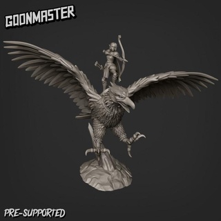 giant eagle mount sky elf riders goon master Tabletop Characters & Creatures Fantasy Universe Store archer bird mini rpg wargaming hawk miniature flying tabletop 3d print model - Mito3D