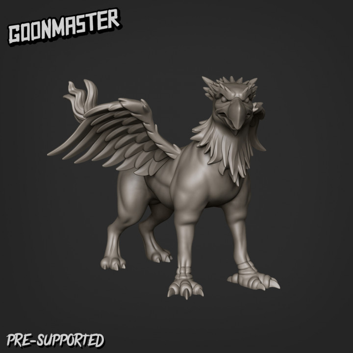 griffon 2 continue Maître table personnages créatures boutique oiseau chien Aigle Lion mini wargaming miniature dnd gryphin 3D print model - Mito3D