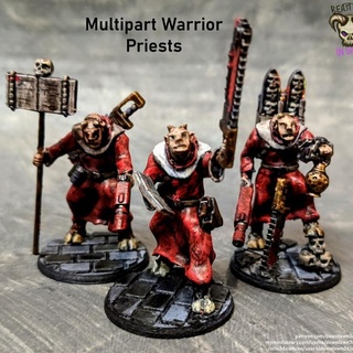 beastmen space multipart warrior priests downtown3d Tabletop Characters & Creatures beast games gaming guard hero kit mini model wargaming miniature priest imperial modelkit tabletop infantry 28mm astra tabletopgames imperialguard militarum guardsmen chacacter missionary 3d print model - Mito3D