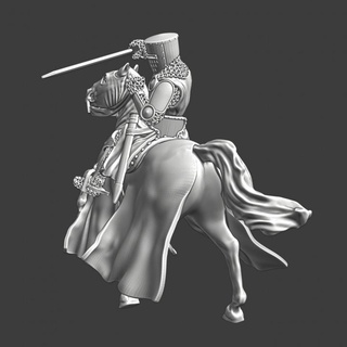 medieval knight fighting horseback northern crusades miniatures Tabletop Characters & Creatures Store 3d print battle river sword wargaming tabletop order cavalry 28mm mounted lake crusader neva teutonic peipus 3d print model - Mito3D